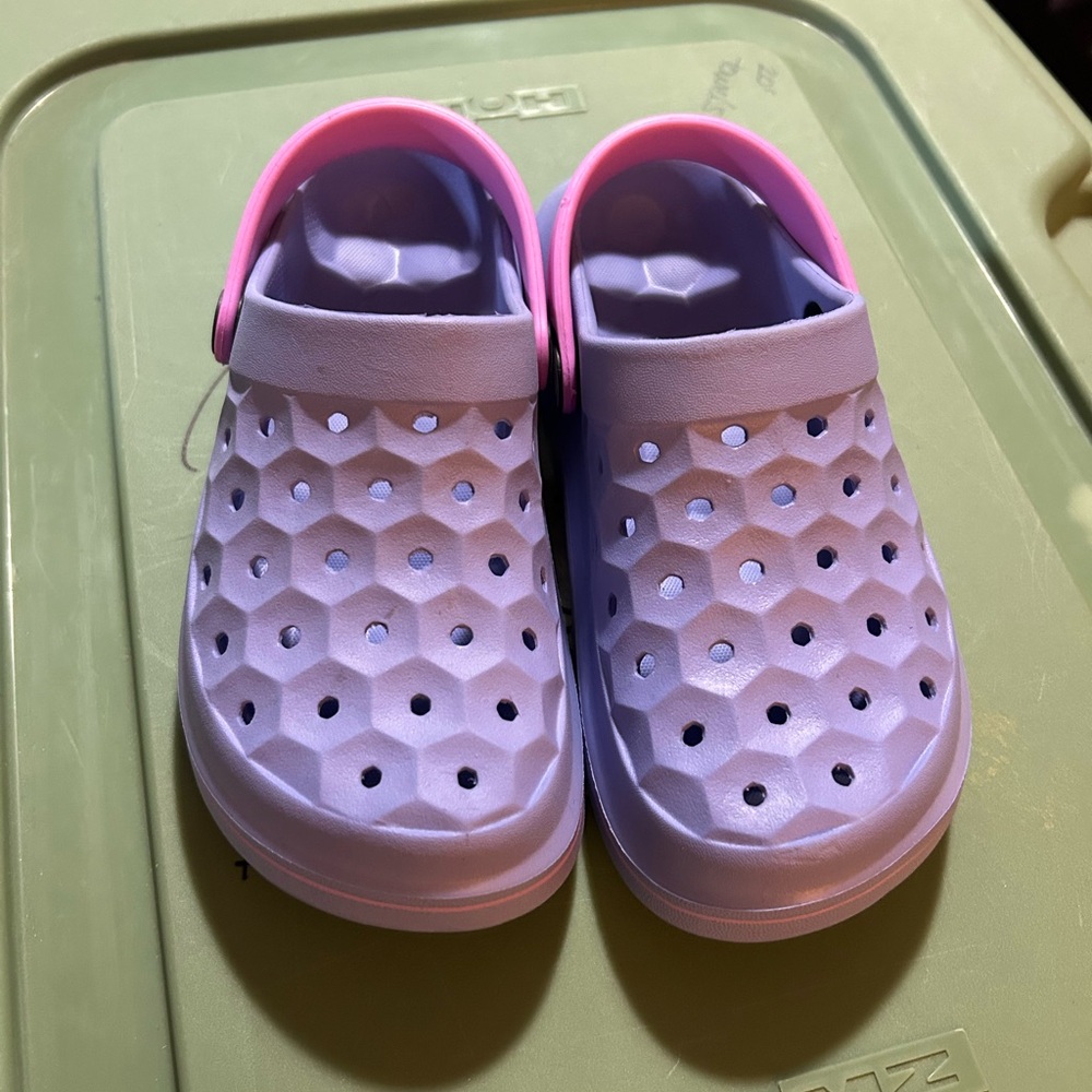 Kids' Lavender and Pink Slip-On Clog Sandals